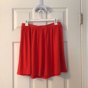 Orange flowy skirt